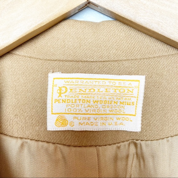 PENDLETON Wool Two Button Tan Camel Blazer 10 - Picture 3 of 7